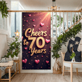 thumbnail image 6 of LUUFILx Cheers to 70 Years Backdrop Banner Heart Design Party Supplies Anniversaries Background Celebration Photo Booth Decors Photography Props, 6 of 8