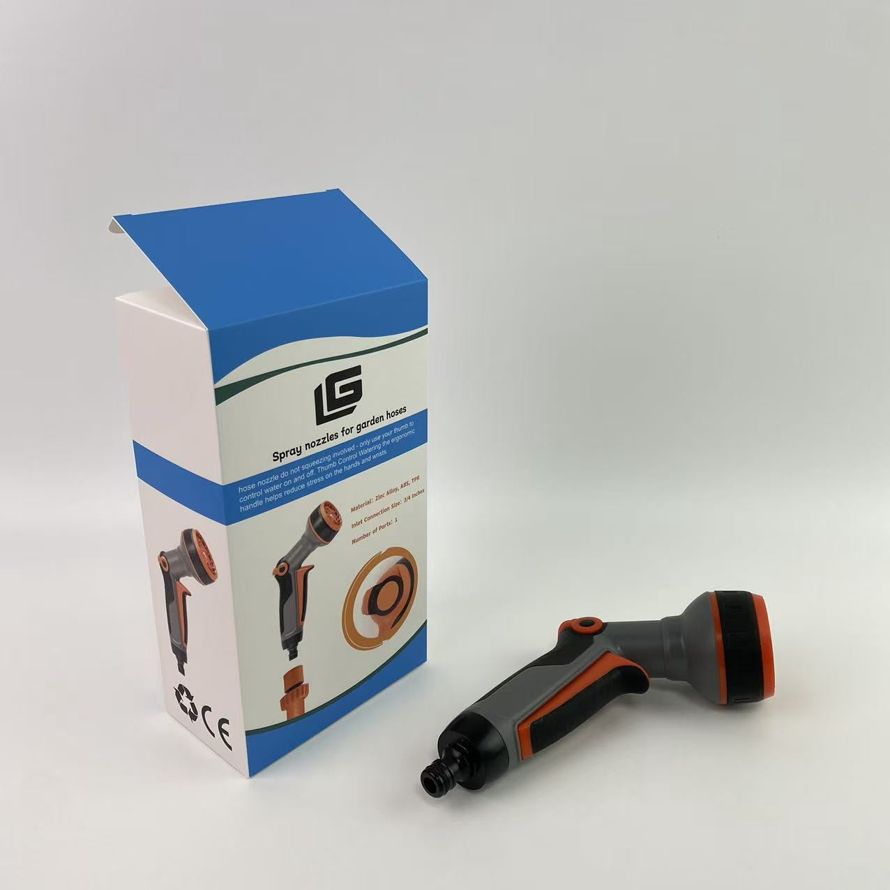 G Spray nozzles for garden hoses, Hose Nozzle,8 Adjustable Watering Patterns Hose Sprayer Nozzle & Water Hose Nozzle