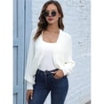 thumbnail image 4 of Cárdigans para Mujer, Cárdigan Corto Abierto por Delante, Suéter de Punto de Larga Tipo Murciélago, Top Tipo XL, 4 of 10