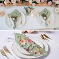 thumbnail image 2 of Cloth Napkins Set of 2 - 20x20 Inches, Sage Green Floral Washable Reusable Table Napkins, Spring Flowers Leaves Farmhouse Soft & Absortbent Dining Napkin for Party Wedding Hotel Restaurant, 2 of 8
