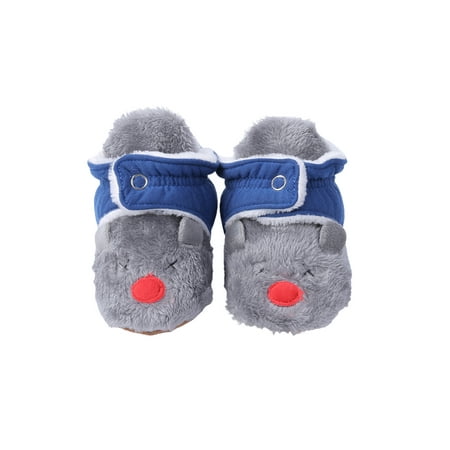

Biekopu Baby Boys Girls Booties Infant Cartoon Animal Warm Boots First Walkers Prewalker (Black White 0-6 Months)