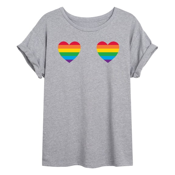 Instant Message - Pride Hearts Oversized Graphic T-Shirt