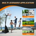 thumbnail image 4 of Garvee Basketball Hoop Goal System, 50"x32" Backboard, 7.8-10 Ft Adjustable Height, Black, 4 of 6