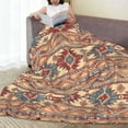 thumbnail image 6 of Bingfone Traditional Tribal Aztec Print Flannel Fleece Blanket Throw Blanket for Bed,Sofa,Couch,Travel,Camping(60"x50" ), 6 of 8