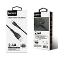 thumbnail image 3 of Ampker USB Cable for Nokia C200 - 2.4A Fast Charging (Heavy Duty Nylon Braided) Type-C to USB Cable - 5 Feet - Black, 3 of 8