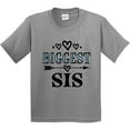 thumbnail image 3 of Inktastic Biggest Sis Girls Sister Announcement Youth T-Shirt, 3 of 5
