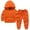 Orange1, variant on Toddler Boys Girls 2 Piece Sweatsuit Set Spring Long Sleeved Sweatshirt with Cinch Bottom Pant Sets (3-4 Years, Orange)