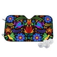 thumbnail image 2 of Lsque Colorful Floral Car Windshield Sun Shade | Accordion Folding Style Auto Shade for Car Truck SUV Van | Blocks UV Rays Sun Visor Protector | Small, 2 of 7