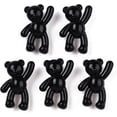 thumbnail image 1 of 10 colgantes de oso de acrílico negro opaco, dijes de oso, collar con colgante negro, decoración de acrílico, 1 of 3