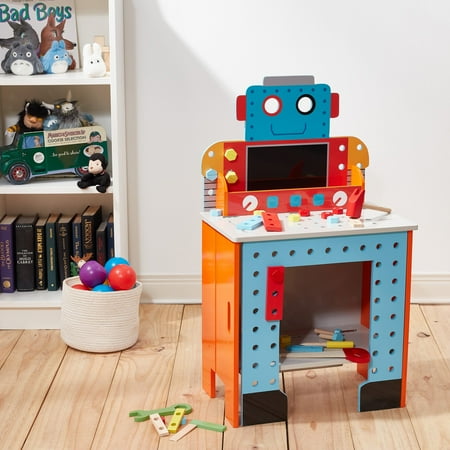 Teamson Kids Little Workshop Robotlab Workbench Blue Orange