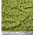thumbnail image 1 of Soimoi Green Cotton Duck Fabric Web & Spider Insects Fabric Prints By Yard 42 Inch Wide, 1 of 3