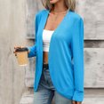 thumbnail image 4 of NTACZA Thin Women Cardigan Lightweight Cardigan Open Front Casual Dressy Knit Loose Coats Office Wear Blue, 4 of 8