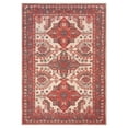 thumbnail image 3 of GLN Rugs Sparta - Indoor, Machine Washable Area Rug 9'x12' Turkish Red/Black Home Carpet, 3 of 8