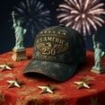 thumbnail image 2 of BSJJY 250th Anniversary Hat A Gift Suitable For Men Fashion Hat Adjustable Baseball Cap Embroidered Patch Casual Dad Hat Summer Outdoor Travel Beach Sports Activities Accessory for Him (C), 2 of 6
