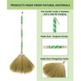 thumbnail image 5 of Thai Vintage Retro Grass Broom Stick, Asian Straw for Wedding Jumping, Witch, House, Long With Solid Wood Handle - Primitive Sweeping Dirt Dust Garbage, 5 of 10