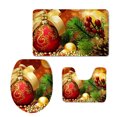 thumbnail image 3 of 3 X Juego De Baño Alfombra De Baño Alfombra De Baño Bañera De Ducha De Tocador Alfombra De Franela - F Sunnimix Funda de baño de Navidad, 3 of 6