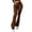 Brown, variant on Women's High Waisted Flared Pants Solid Color PU Leather Trousers Stretchy Elastic Hip Lifting Coated Pants Casual Fashion Bootcut Bottoms, Black S