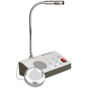 Retevis RT-9908 Wireless Window Intercom Speaker System Loud Speaker,Two Way Intercom Microphone（Silver，7.36in）