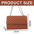 thumbnail image 2 of New commuter leisure artificial leather small bag women's minimalist chain popular shoulder bag-Dark brown, 2 of 5