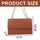thumbnail image 2 of Nuevo bolso pequeño de cuero artificial para viajero diario, bolso de hombro popular con cadena minimalista para mujer, marrón oscuro, 2 of 5