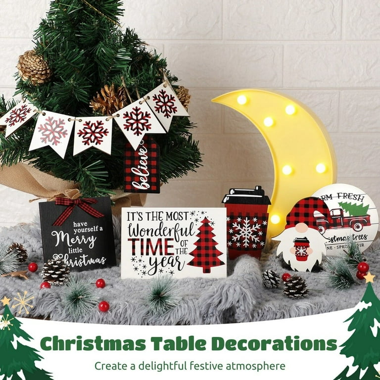 Cheese House Table Christmas Decoration Light Up Wood 5 x 5