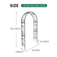 thumbnail image 7 of SCENDOR Black Metal Garden Arch Arbor Archway, Stereoscopic Graceful Curve Design perfect for Climbing Plants Outdoor and Wedding Ceremony, 18.1 lb, 7 of 7