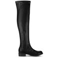 thumbnail image 3 of BLISSFUL STEP Women's Round Toe Block Heel Over Knee High Boots Black 11, 3 of 7