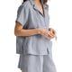 thumbnail image 2 of Lucakuins, conjunto de pijama de 2 piezas para mujer, camisa holgada de manga corta y pantalones cortos elásticos, ropa de dormir suave para dormir Lucakuins  moda, 2 of 3