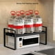 thumbnail image 4 of Estante de cocina de aleación - Organizador de encimera de 2 niveles para especias y utensilios, 12,2"L x 8,3"W x 7"H, negro o blanco, 4 of 6