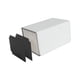 thumbnail image 1 of Caja para baraja de cartas shamjiam tarjetero de cuero PU con bandeja para dados blanco, 1 of 8