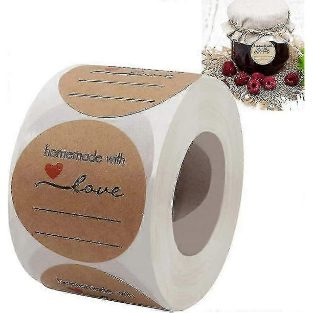 Jam And Jelly Jar Labels, Canning Labels For Mason Jars And More(2" Round 500/roll) With Lines For W_c*