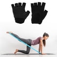 thumbnail image 4 of Unique Bargains Yoga Gloves Anti-slip Fingerless Pilates Gloves One Size Black, 4 of 5