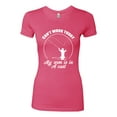 thumbnail image 2 of Wild Bobby, Can't Work Today My Arm Is In A Cast, Fishing, Women Slim Fit Junior Tee, Hot Pink, Large, 2 of 5