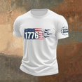 thumbnail image 3 of SOFTCCLO Mens Tshirts Short Sleeve 250th Anniversary USA Shirt Casual Graphic Tees Loose Crewneck Patriotic T Shirts for Man WH M, 3 of 4