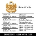 thumbnail image 2 of Great Horned Owl Head Wood Mini Charms Shapes DIY Craft Jewelry - With Hole - Various Sizes (16pcs), 2 of 7