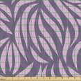 thumbnail image 2 of Ambesonne Abstract Fabric by the Yard Upholstery, Bicolour Tropical Jungle, 1 Yard, Pale Pink Pale Purple, 2 of 5