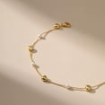 thumbnail image 4 of Gold Pearl Bracelet for Women 18 Gold Plated Dainty Baroque Pearl Bracelet Gold Bead Bracelets for Women Teen Girls, Adjustable, Handmade Bracelet, 4 of 6