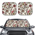 thumbnail image 2 of Haiem Dark Enchanted Flowers And Birds Windshield Sun Shade: Universal Foldable 2-Piece Car Front Window Sunshade - Blocks Uv Rays, And Reduces Heat,Essential Car Accessory Medium, 2 of 7