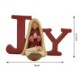 thumbnail image 2 of Figura de Navidad Escultura de resina decorativa de alegría para estante, 2 of 10