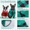thumbnail image 2 of QBLEEV Etra Warm Fleece Lined Dog Coat for Small Medium Dogs, British Style Plaid Dog Hoodie with Leash Hole for Cold Weather/Winter/Christmas Dog Apparel Green，M, 2 of 6