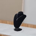 thumbnail image 6 of Necklace Chain Jewelry Bust Presentation Decor Necklace Display Holder Stand Black Velvet 21x15, 6 of 8