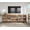 Oak, variant on WAMPAT 4 in 1 TV Stand for TVs up to 120 inch, Modern TV Console with Glass Doors and 2 Drawers, Media Console with Adjustable Shelf for Living Room, Bedroom, Beige