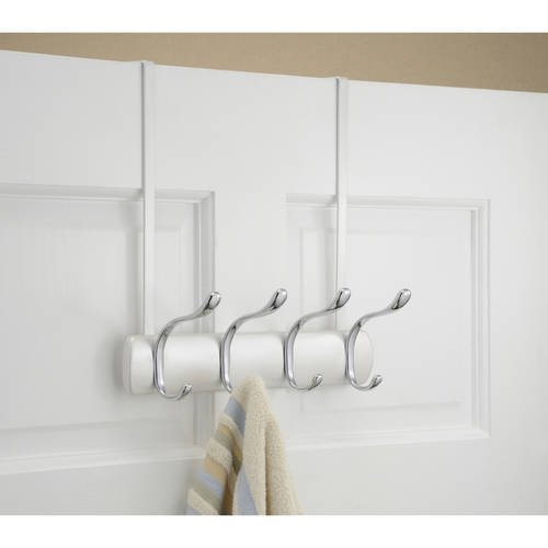 Interdesign Over The Door 4Hook Rack For Coats, Hats, Robes And Towels