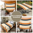 thumbnail image 6 of Orange Blue Stripe Tapestry for Bedroom Wall Hanging Tapestry, Minimalist Farmhouse Stripes Ceiling Backdrop Tapestries Poster Blanket Wall Decor for Teens Room Living Room Dorm 55" x 73", 6 of 8