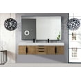 thumbnail image 3 of James Martin Vanities 72" Double Wall Mount Vanity, Ash Gray, Matte Black w/ Glossy White Top, 3 of 5