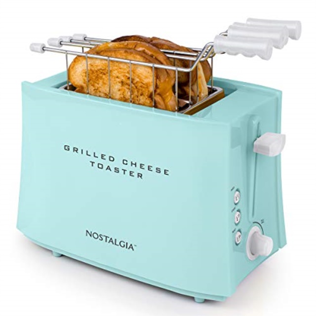 Nostalgia TCS2AQ Grilled Cheese Sandwich Toaster, Aqua