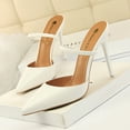 thumbnail image 5 of Zapatos de tacón para mujer estilo minimalista Baotou con tacón alto fino, boca hueca, corte puntiagudo y una línea recta para mujeres, 5 of 5