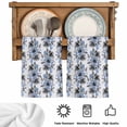thumbnail image 5 of Blue Floral Kitchen Towels Set of 3, Abstract Watercolor Flower Leaf Plant Absorbent Dish Towels for Kitchen, Microfiber Hand Towel, Quick Drying Tea Towel for Cleaning Decorative Dishcloths, 5 of 7