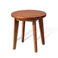 thumbnail image 2 of Ktaxon 15.7in Outdoor Round End Table Table, Poplar Wood Small Side Table, for Indoor Outdoor Patio Balcony Lawn Pool Living Room, Natural, 2 of 6