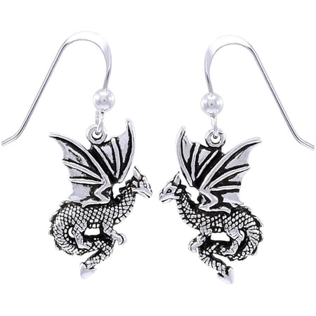 Jewelry Trends Sterling Silver Flying Dragon Dangle Earrings Jewelry Trends Sterling Silver Flying Dragon Dangle Earrings